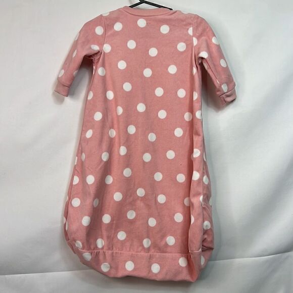 Carter’s Pink and White Fleece Sleep Sack 3-6 months EUC Bunny - Picture 8 of 12